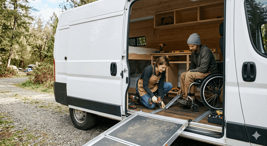 Barrierefreies Vanlife Wie man einen Kastenwagen für Rollstühle umbaut (2026)
